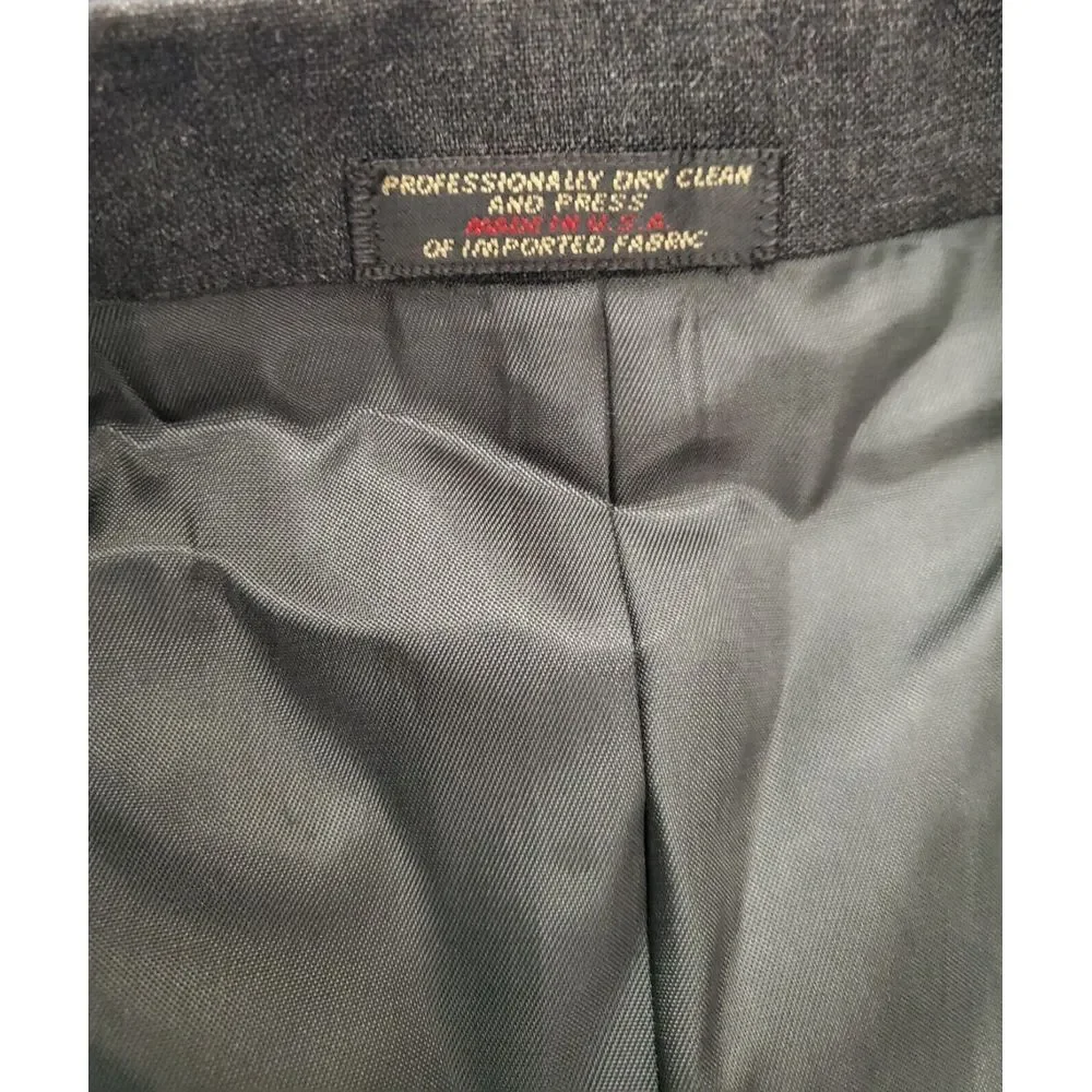 USA Made Winston Hill‎ Mens Jacket 42 Grey  2 Button Flap Pockets